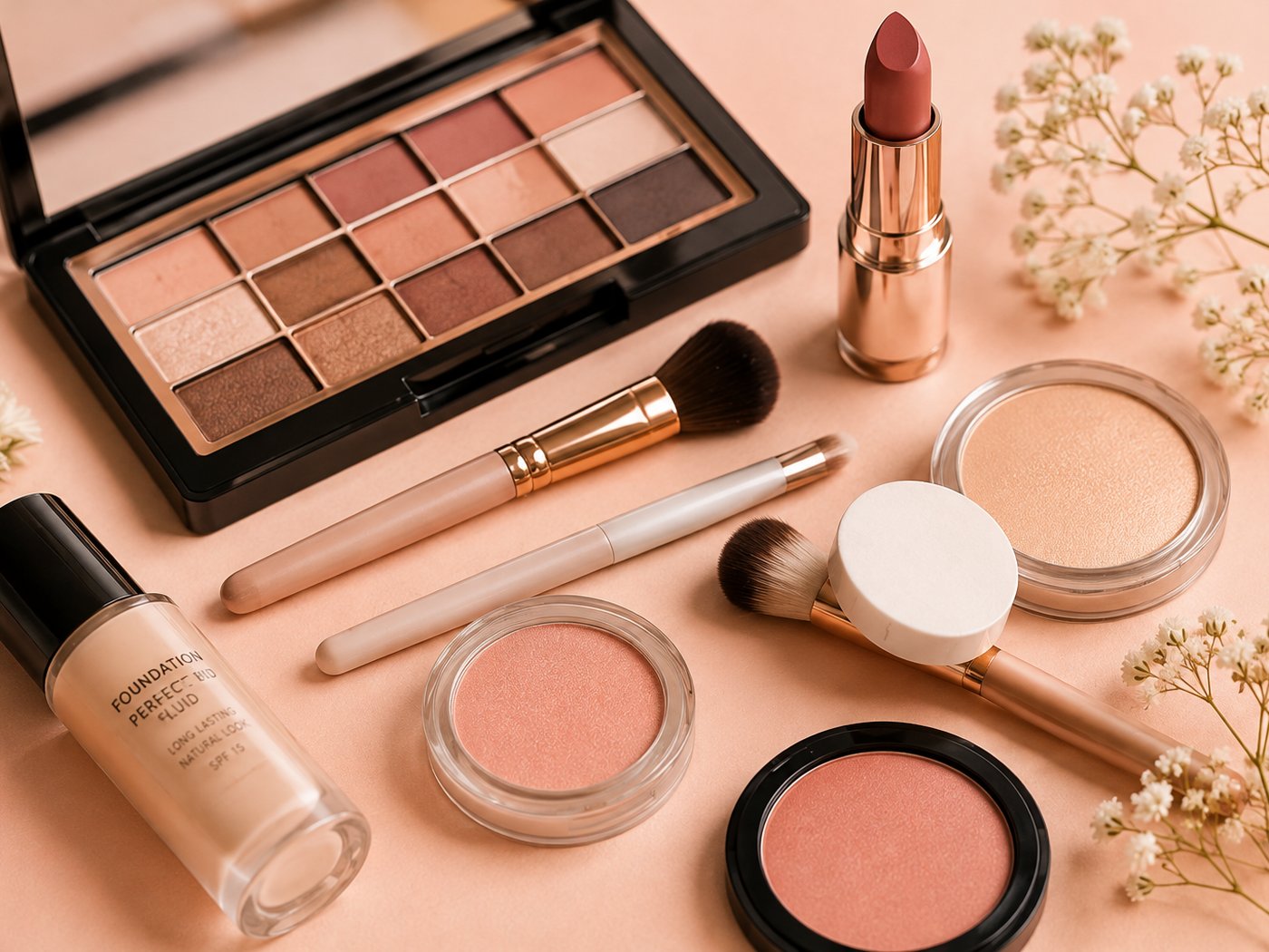Makeup and colour cosmetics on display at Arime Company in Baghdad