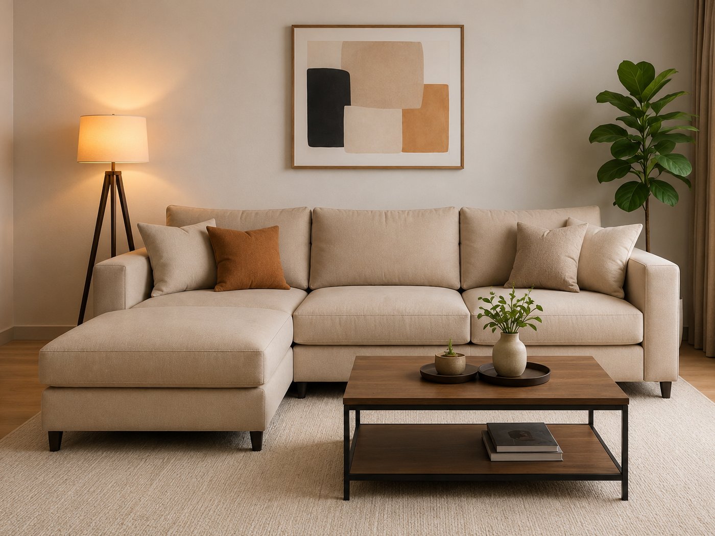 Modern living room sofa set displayed at Arime Company furniture showroom in Iraq