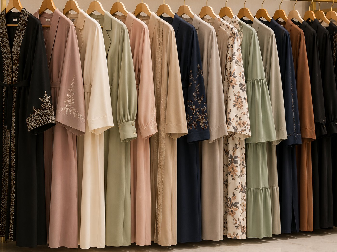 Clothing on display at an Arime Company showroom in Iraq